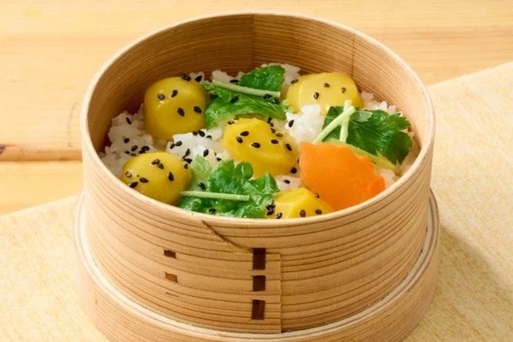栗おこわせいろ御飯のせいろ蒸し