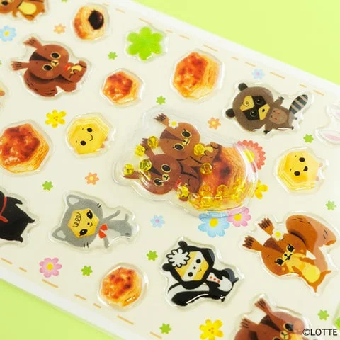 ぷくシャカシールの一部を拡大したアップ画像