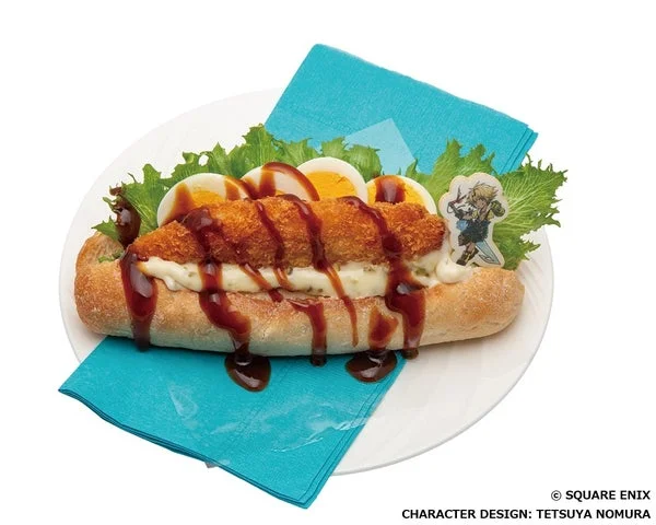 卵が添えられたフィッシュバーガー
