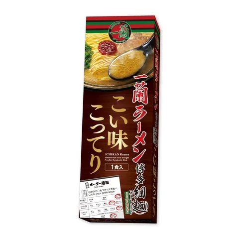 「一蘭ラーメン 博多細麺ストレート こい味こってり」のパッケージ
