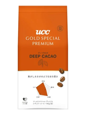UCC GOLD SPECIAL PREMIUM DEEP CACAO 炒り豆のパッケージ