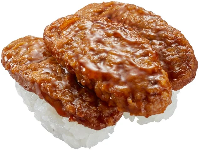 50%増量されたてりやきハンバーグ寿司