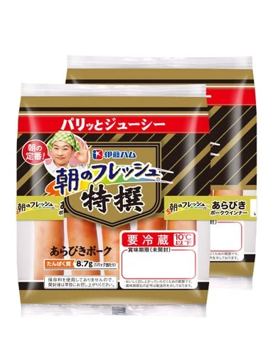 朝のフレッシュ あらびきポークウインナーのパッケージ