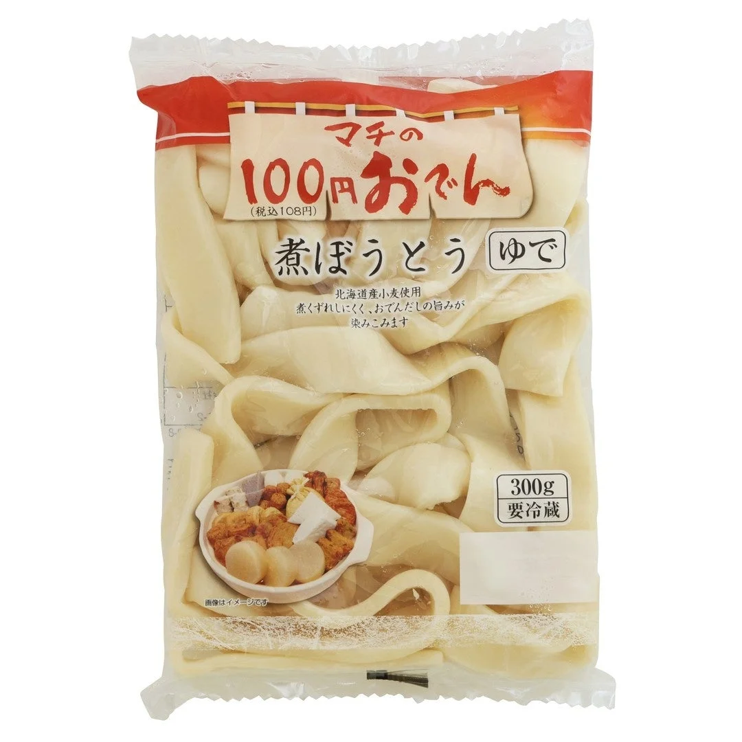 100円おでん 煮ぼうとう 300gの袋入り商品パッケージ