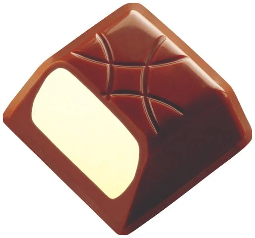 ミルキーチョコレート（プリン味）の断面