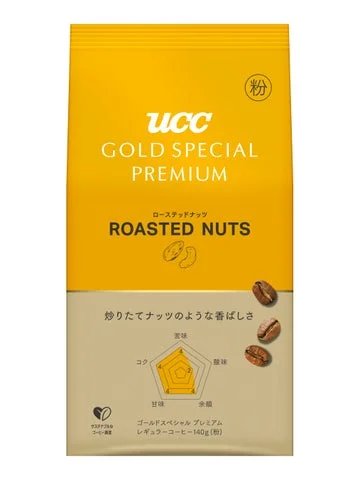 UCC GOLD SPECIAL PREMIUM ROASTED NUTS 粉のパッケージ
