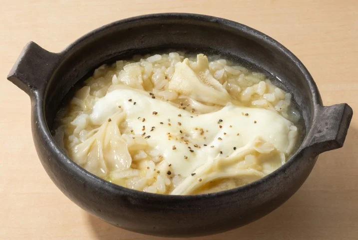 きのこリゾットの盛り付け例
