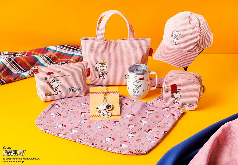 スヌーピー シュガーバターの木 オリジナルグッズのコーデュロイ素材のポーチやバッグ、マグカップ、キャ