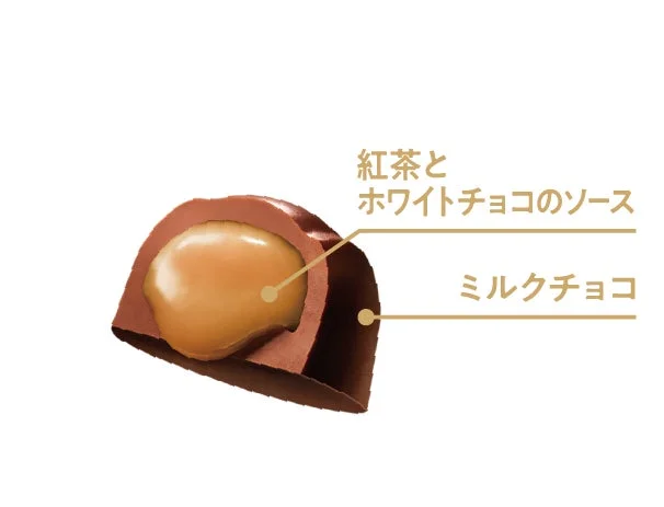 ティーショコラ芳醇アールグレイの断面構造