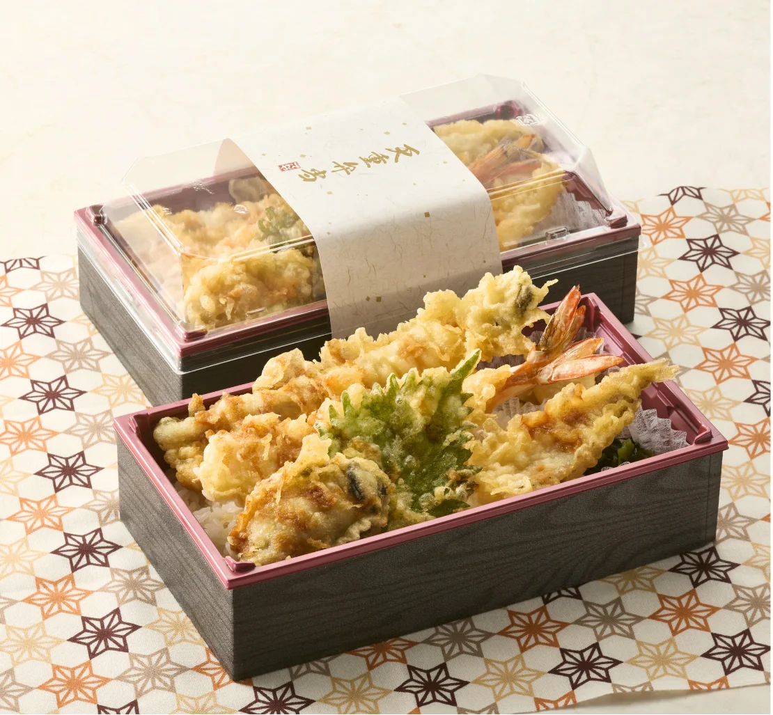 秋のご馳走天重弁当（お新香付）の天ぷら弁当