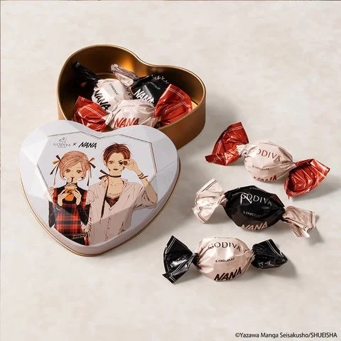 ハート缶に入ったゴディバ×NANA コレクション Gショコラ