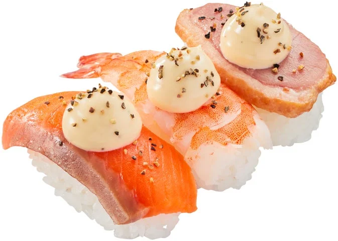 トリュフマヨをのせた寿司の食べ比べセット