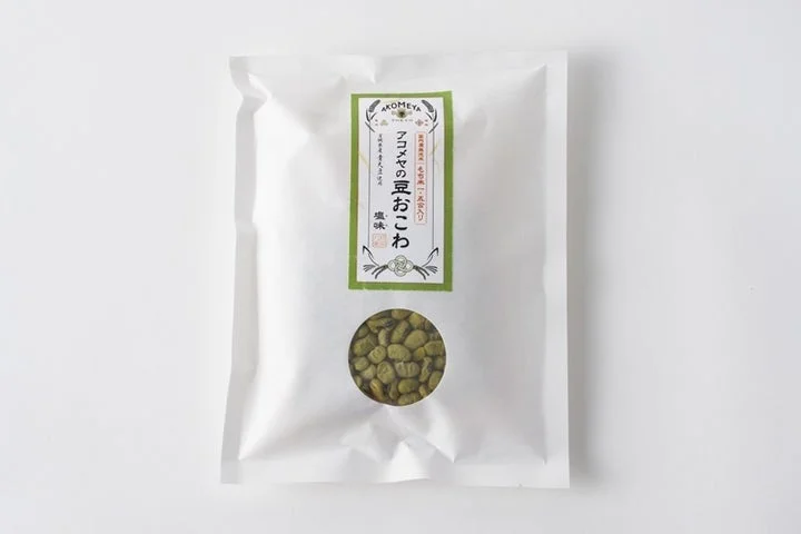 アコメヤの豆おこわ 塩のパッケージ。