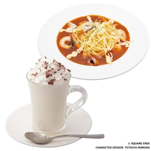 あんかけスパゲッティとミルクドリンク