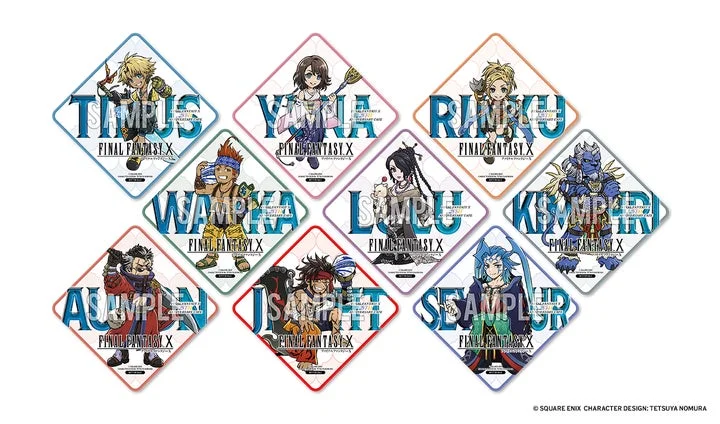 FFXキャラクターがデザインされたコースターのサンプル