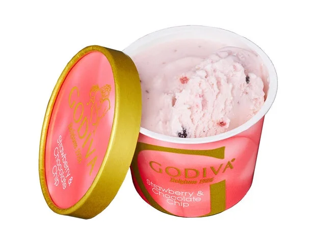 ゴディバのストロベリー&チョコレートチップアイス