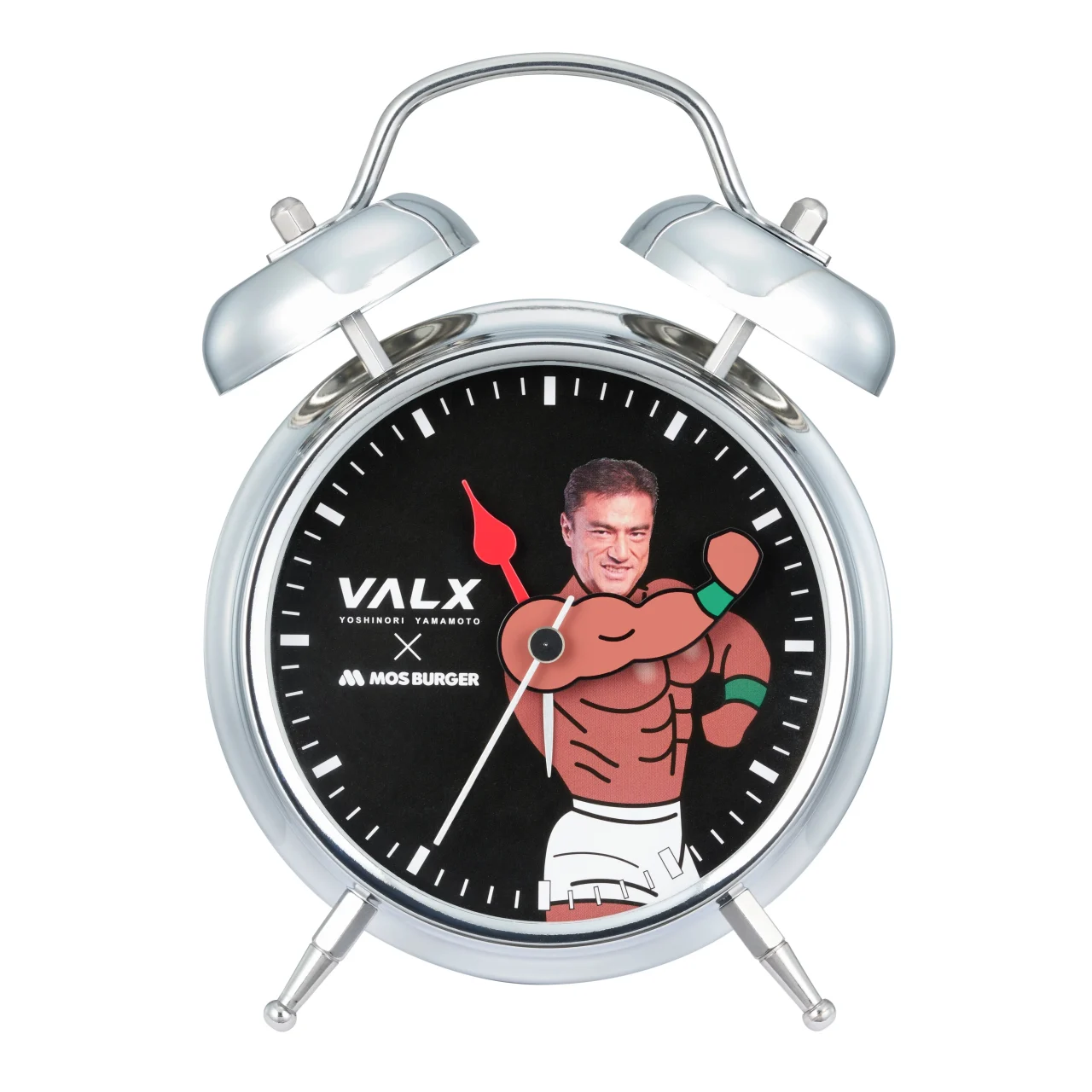 VALX×MOS BURGERコラボの山本先生ボイス入り目覚まし時計
