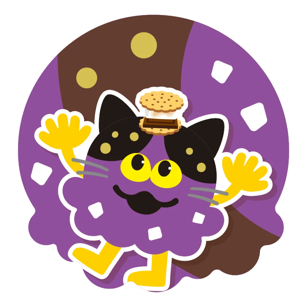 サーティワン パスポート ハロウィン期間限定来店ポイントシールの黒ねこデザイン