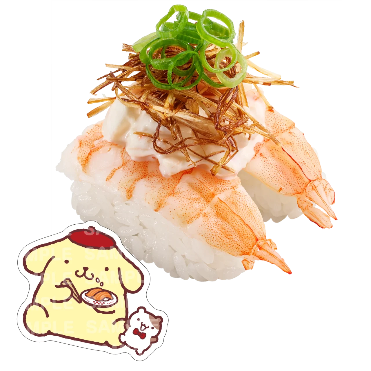 エビエビサラダとポムポムプリンのコラボピック