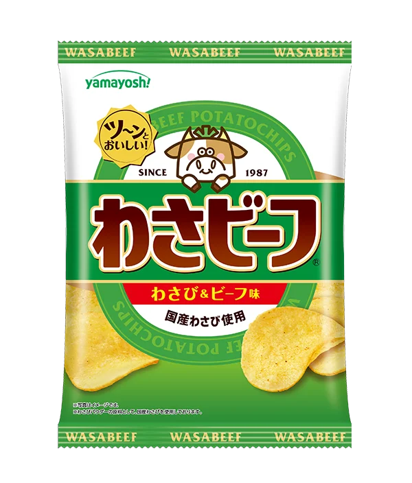 山芳製菓のポテトチップス「わさビーフ」のパッケージ画像