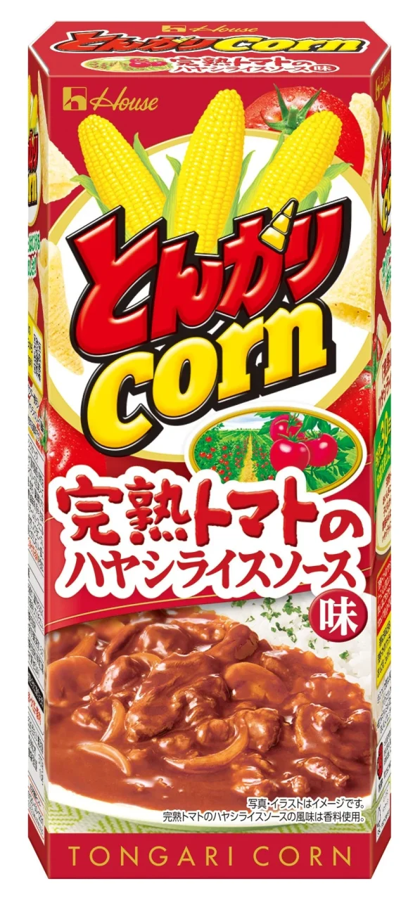 「とんがりコーン」の赤い箱型パッケージ