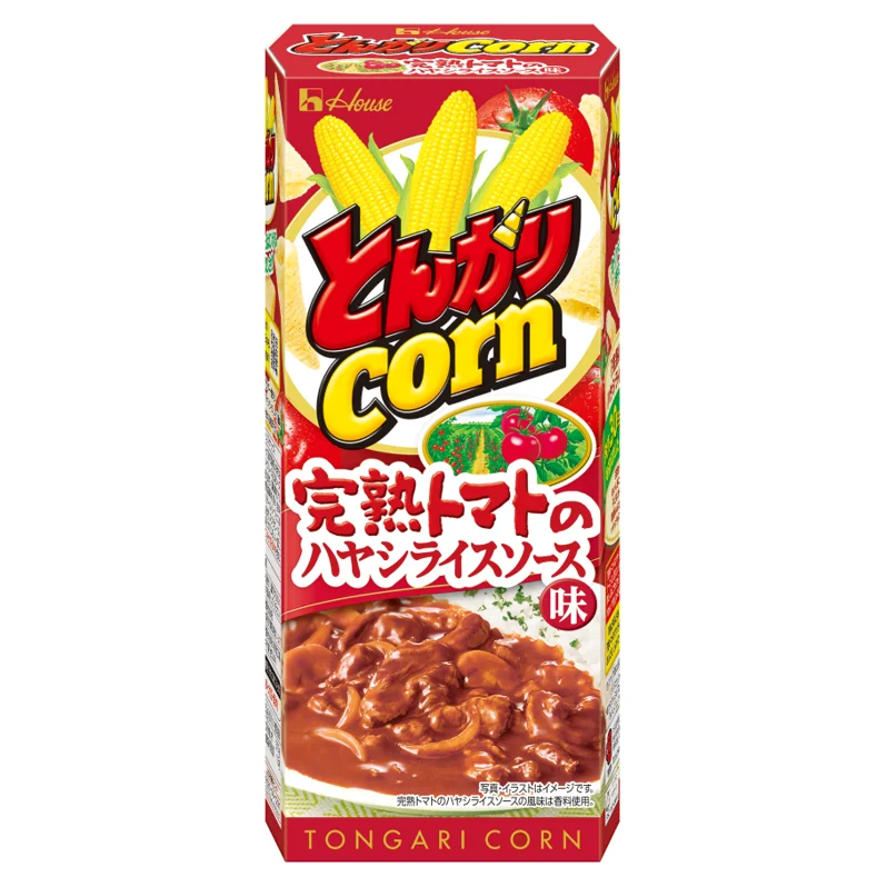 とんがりコーン 完熟トマトのハヤシライスソース味の箱パッケージ