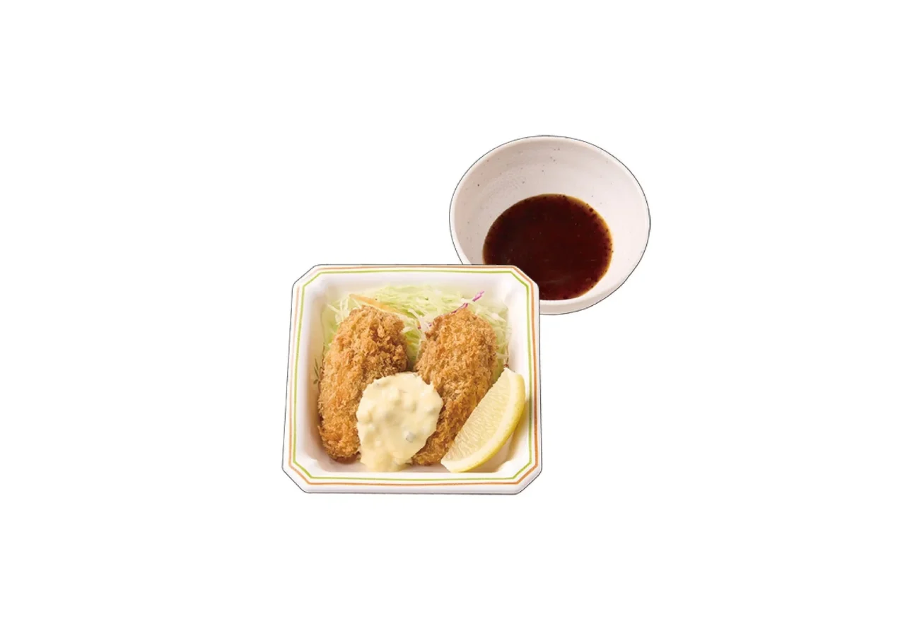 ~濃厚な海の恵み~かきフライ(単品)の2個とソース・レモン・タルタル