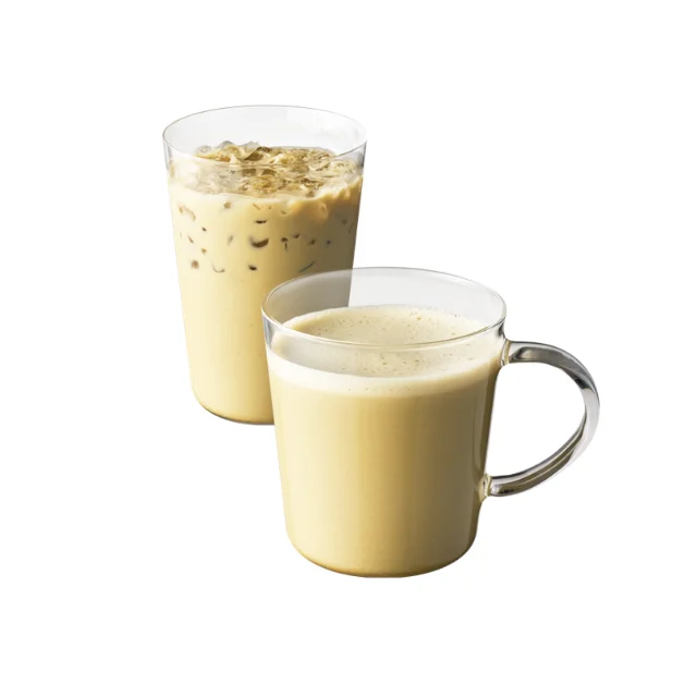 加賀棒ほうじ茶ラテのホットとアイス。