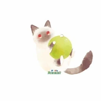 FLO's MusCats企画の看板猫キャラクター、クイーンルージュ色の瞳を持つ白猫のイラスト