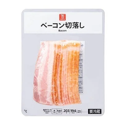セブン・ザ・プライス ベーコン切落し 203gのパッケージ画像