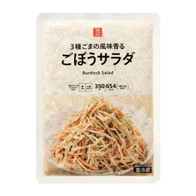 セブン・ザ・プライス ごぼうサラダのパッケージと内容物