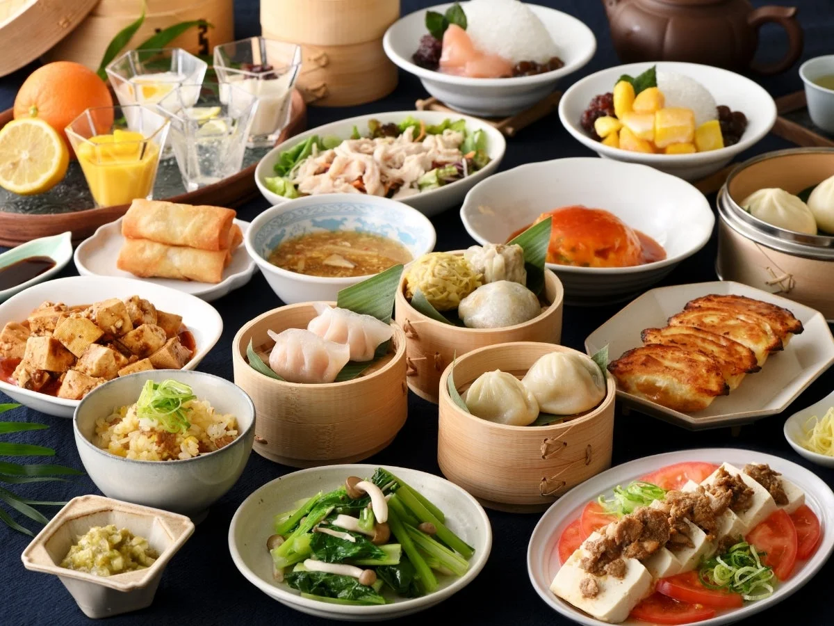 THE BUFFET（ザ ブッフェ）包包點心の食べ放題メニューの盛り合わせ