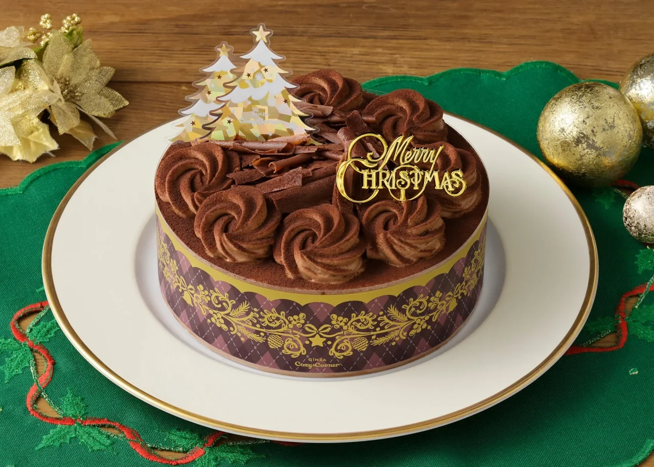 クリスマスショコラ~クーベルチュール使用~のチョコクリームデコレーションケーキ
