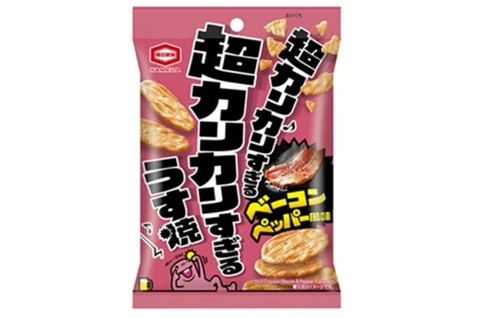 30g 超カリカリすぎるうす焼 ベーコン＆ペッパー風味のパッケージ