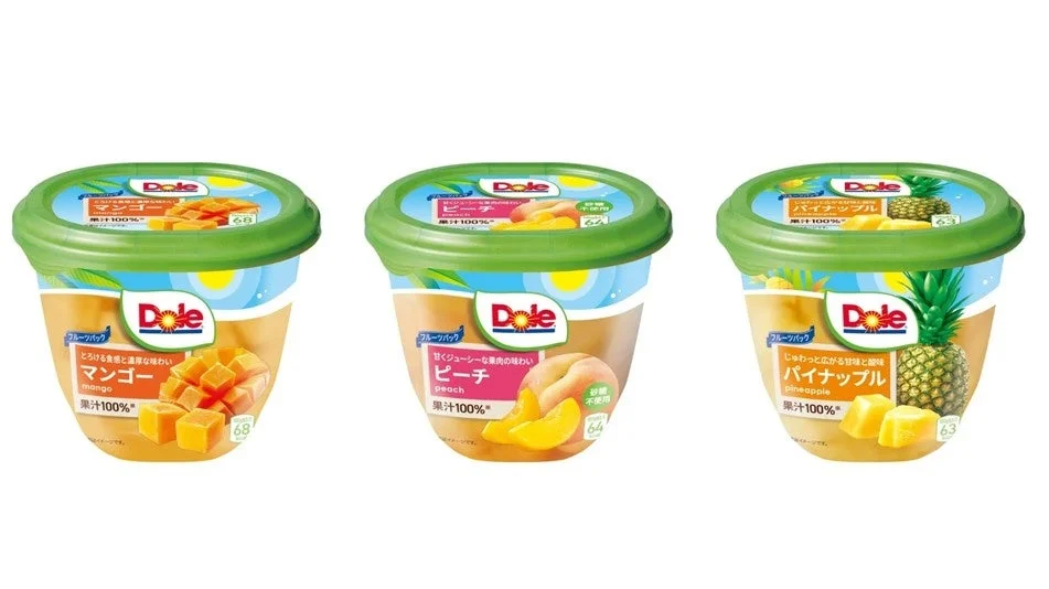 Dole フルーツパックのマンゴー、ピーチ、パイナップル3商品