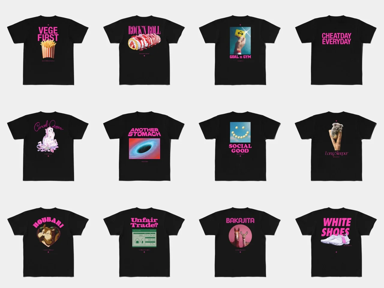 ギルT 12種類のオリジナルデザイン黒Tシャツ一覧