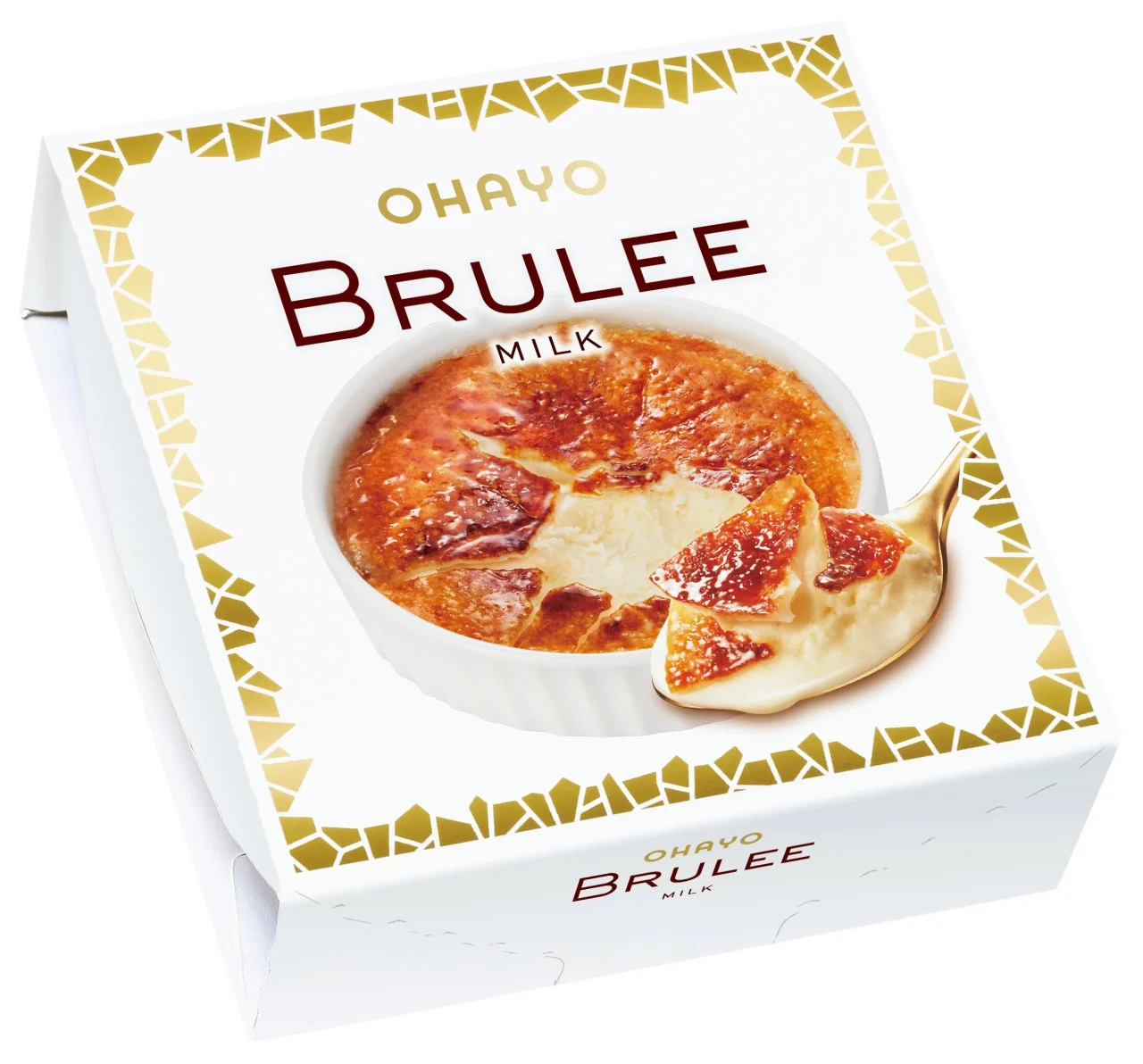「BRULEE」 MILK（ブリュレ ミルク）の白い箱入りパッケージ