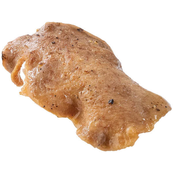 牛タンにぎり。直火で炙った焼き目と黒こしょうが見える一貫