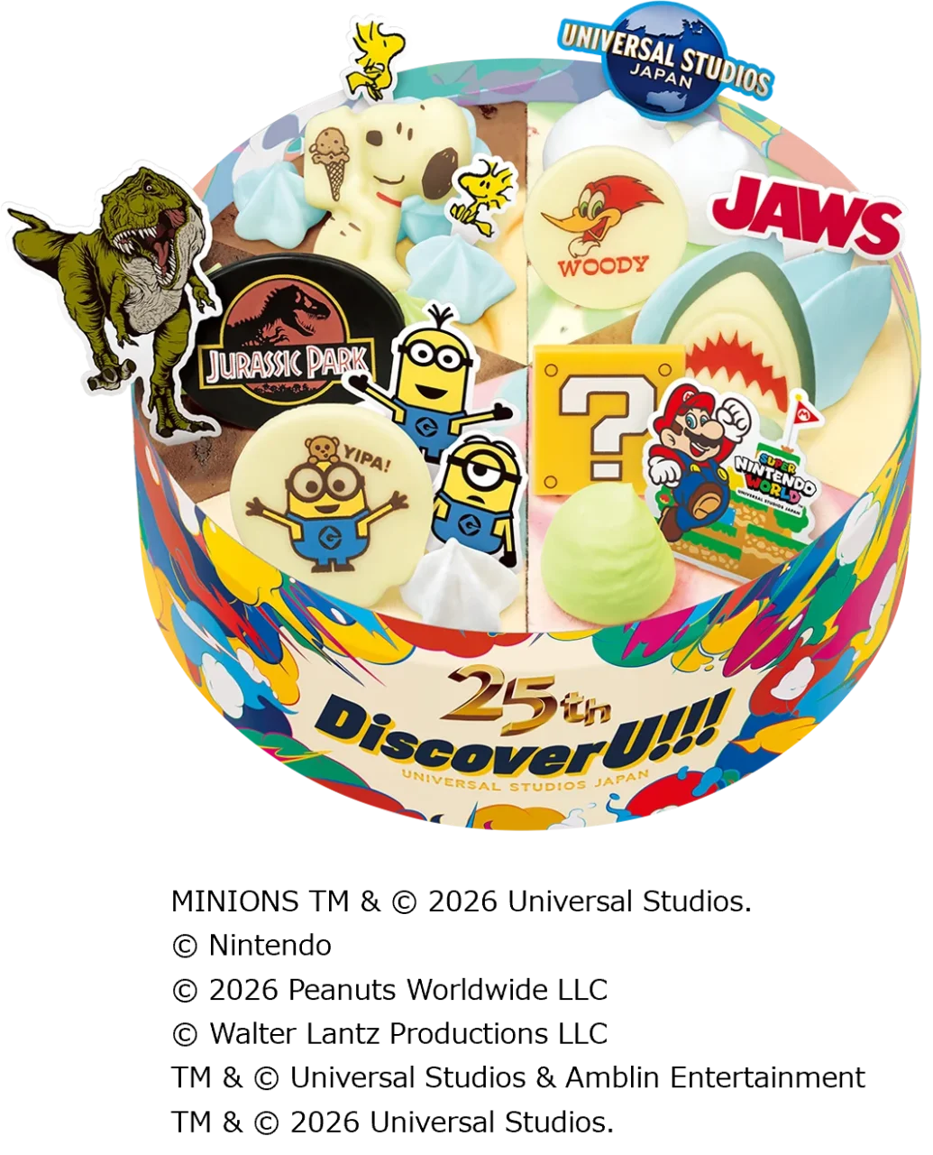 ユニバーサル・スタジオ・ジャパン 25th アニバーサリー パレット６のケーキ全体