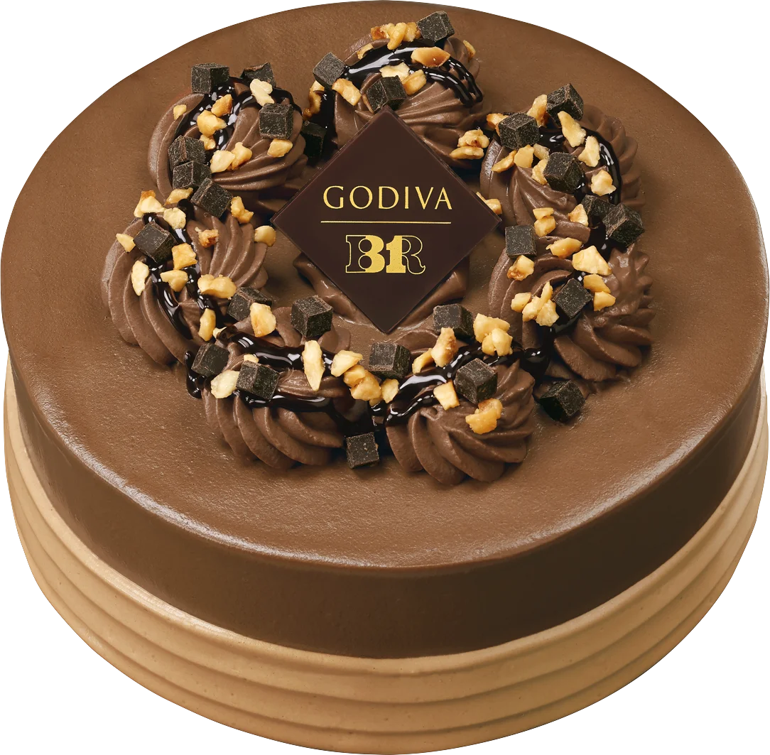 ゴディバ監修 ショコラ＆ヘーゼルナッツ クリスマスアイスクリームケーキ