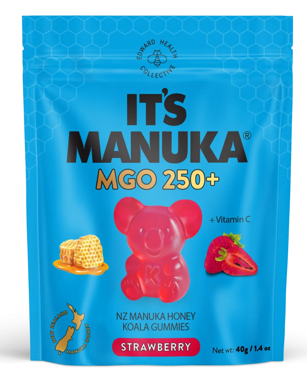 IT'S MANUKA MGO 250+ ストロベリーのコアラグミのパッケージ