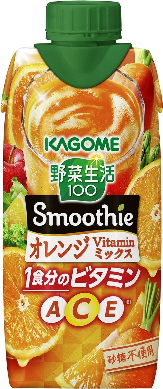 野菜生活100 SmoothieオレンジVitaminミックスの紙容器パッケージ