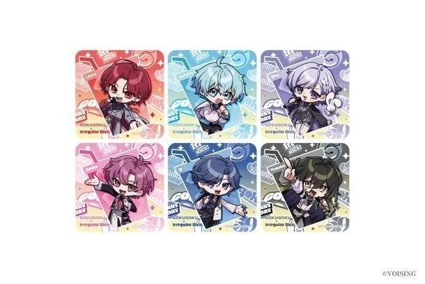 前半の購入特典コースター、デフォルメイラスト6種