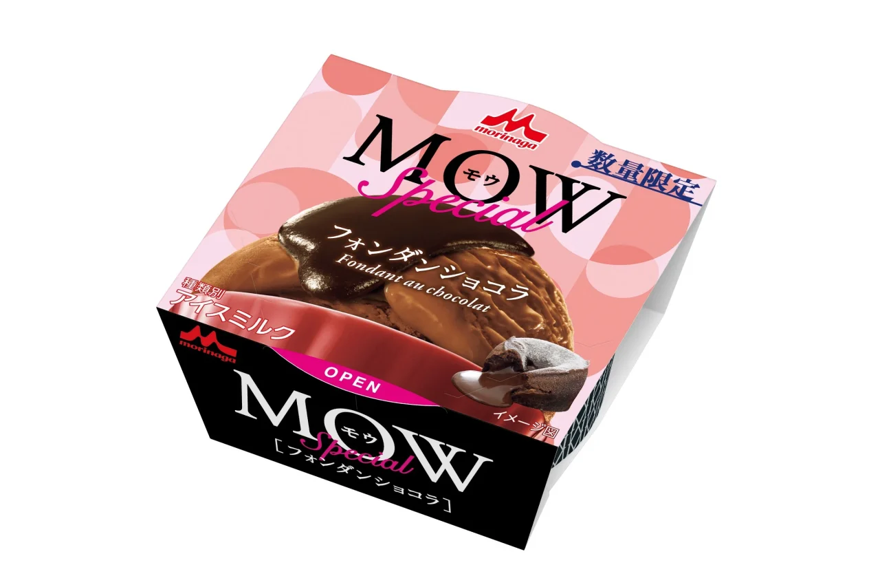 MOW Special フォンダンショコラのカップ。チョコソースがかかったアイス