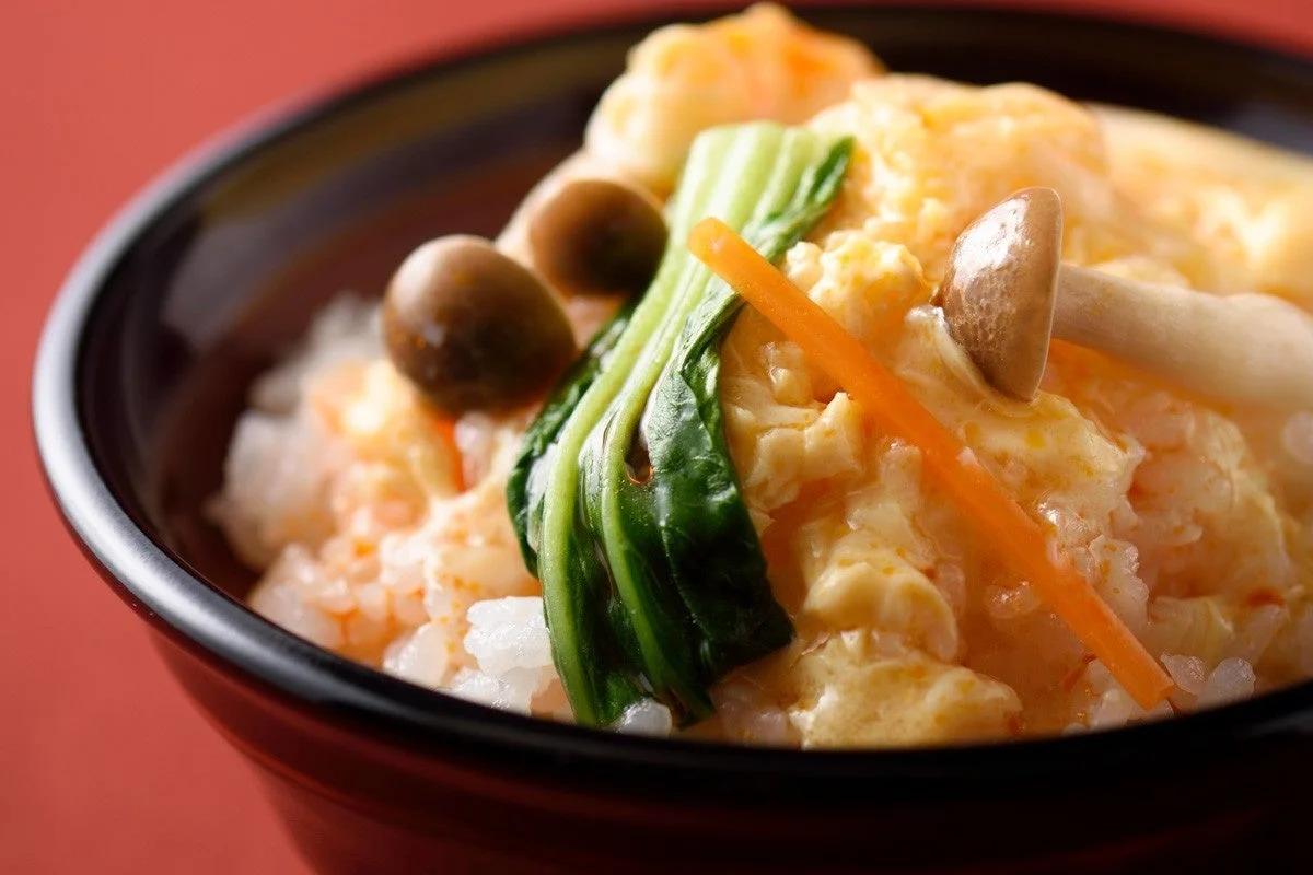 酸辣湯麺のスープをかけた玉子雑炊風アレンジのご飯