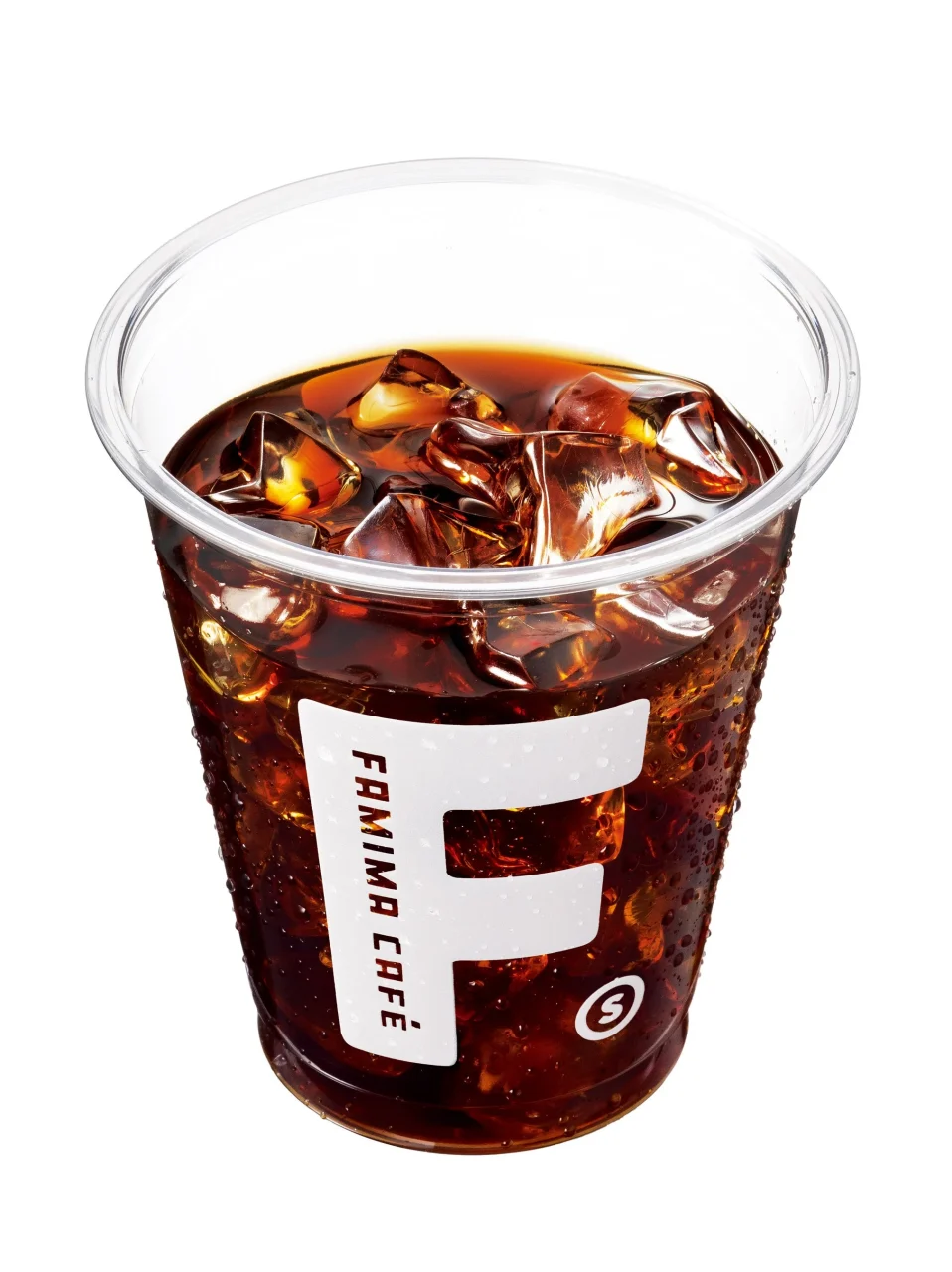 アイスプレミアムモカのFAMIMA CAFÉロゴ入り透明カップ