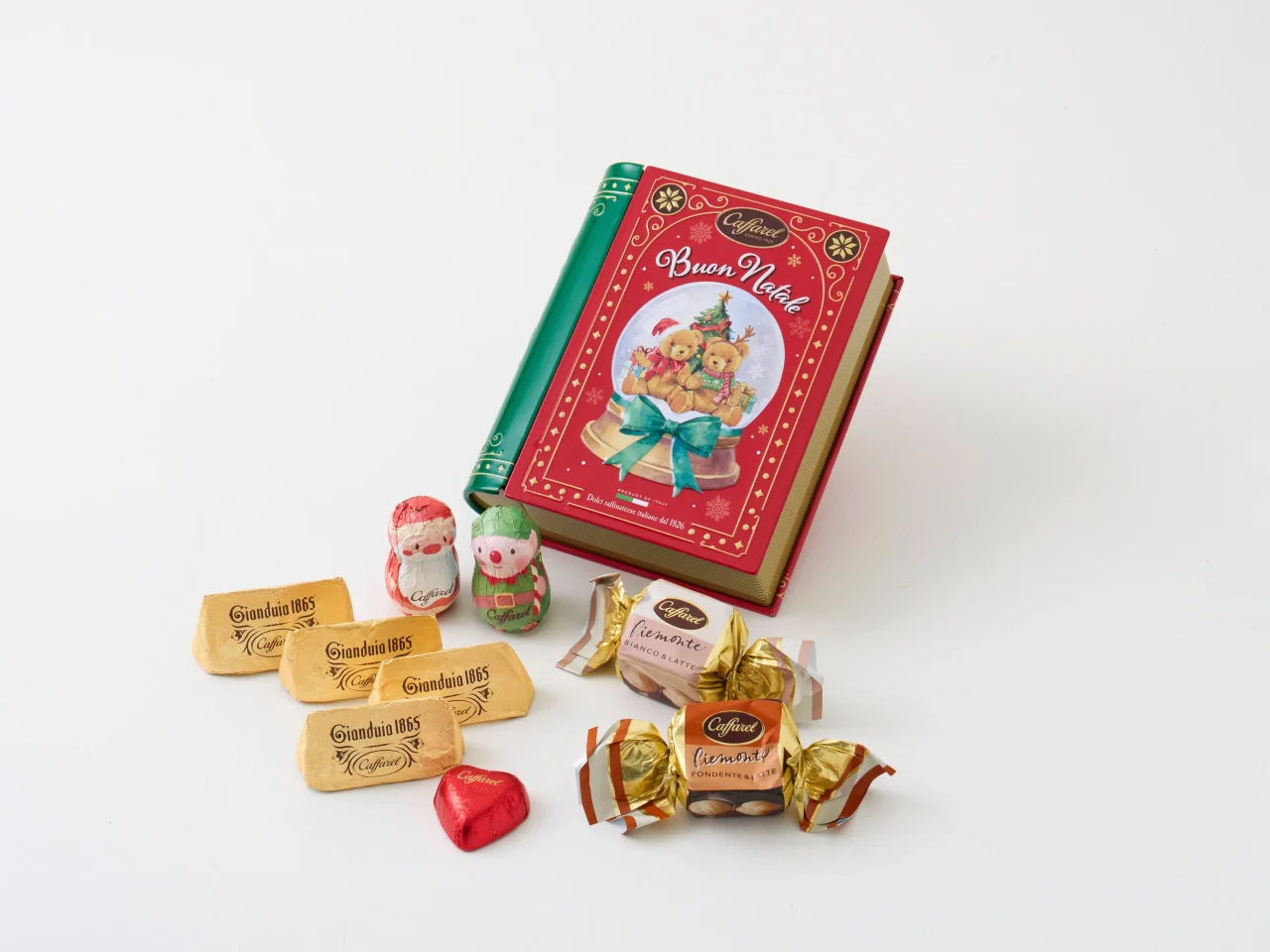カファレル テディベアのクリスマスブック缶と中身のチョコレート