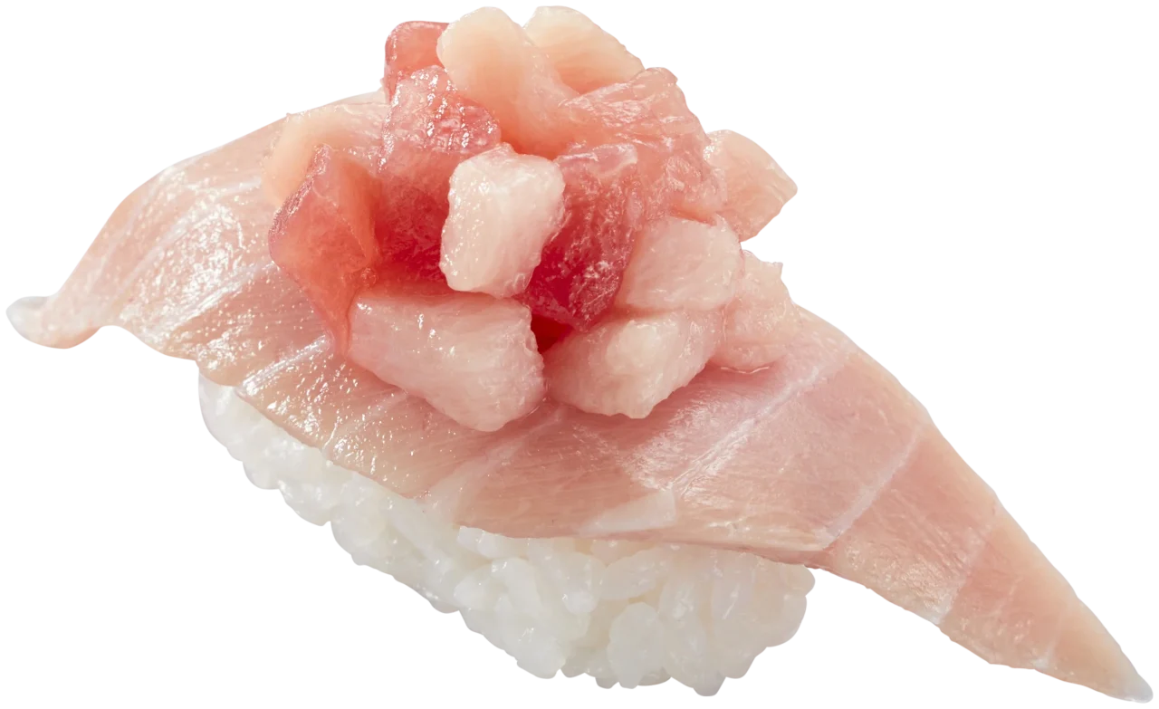 大とろ お値段そのまま！とろぶつのせ の握り寿司