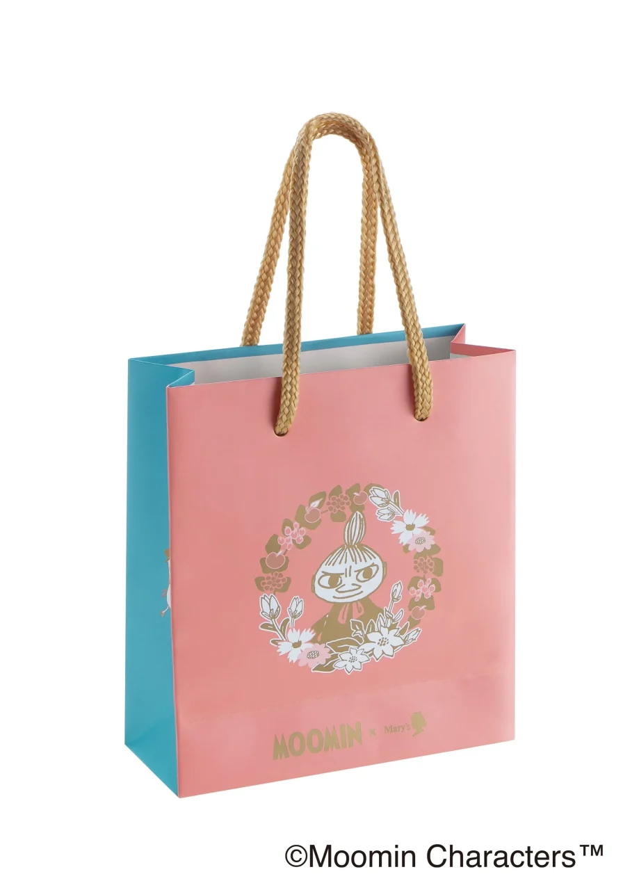 リトルミイの花輪デザインのピンクと水色のオリジナルバッグ