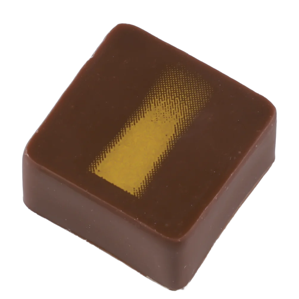 リュミエール（オレンジのデコール）のミルクチョコレートのボンボン ショコラ